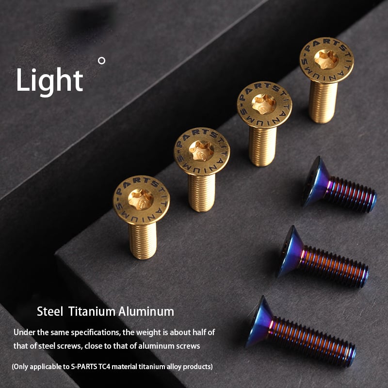 Tornillo de cabeza avellanada S-PARTS M8*20/25, perno de reducción de peso de aleación de titanio, piezas estándar para bicicletas de montaña y carretera