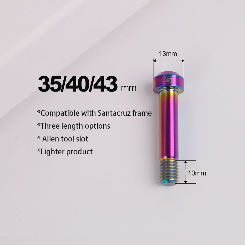 Tornillos especiales para bicicleta de aleación de titanio M8, tornillos amortiguadores, accesorios multicolor para bicicletas