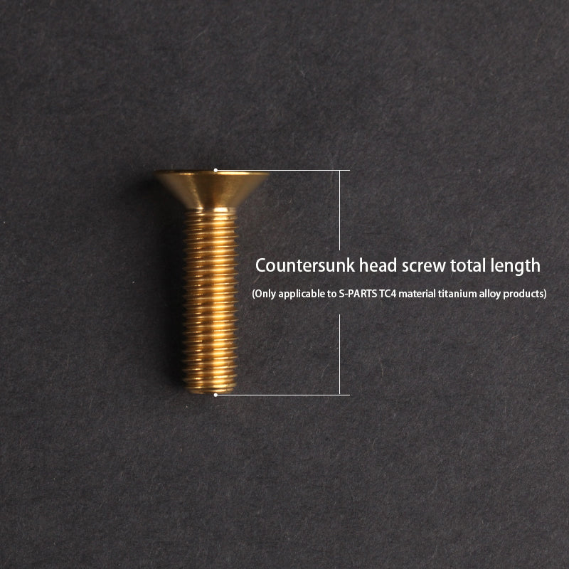 Tornillo de cabeza avellanada S-PARTS M8*20/25, perno de reducción de peso de aleación de titanio, piezas estándar para bicicletas de montaña y carretera