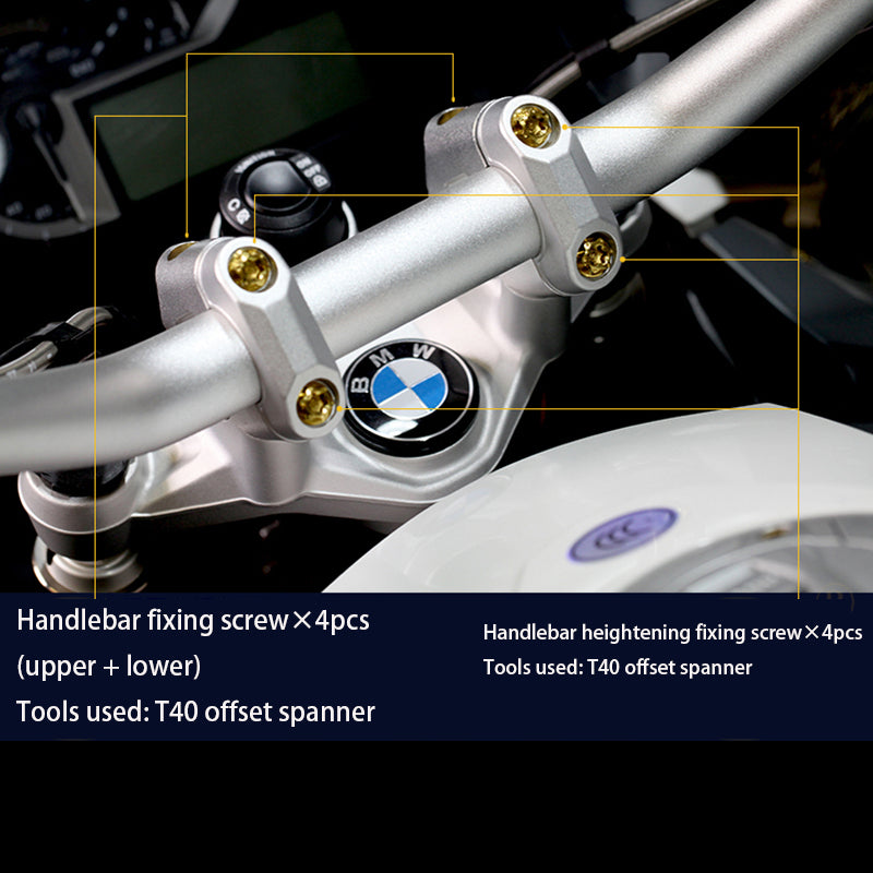 Kit de tornillos S-parts BMW GS1200 Tornillos serie A3 Titanio Stan