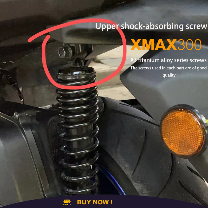 S-parts A3 titanium alloy screws XMAX300 vehicle modified motorcycle shock absorption screws heavy locomotive screws