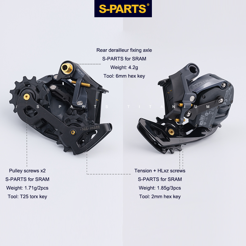Viti del cambio in titanio S-PARTS per SRAM RIVAL AXS