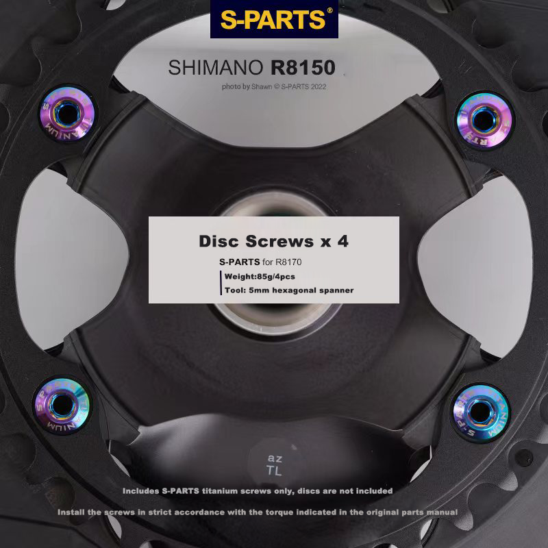S-PARTS Kit d'adaptation de vis en titane pour transmission de vélo de route pour SHIMANO UT R7150 R8000 R8050 R8170 R7170 R9270 R8070 R9100
