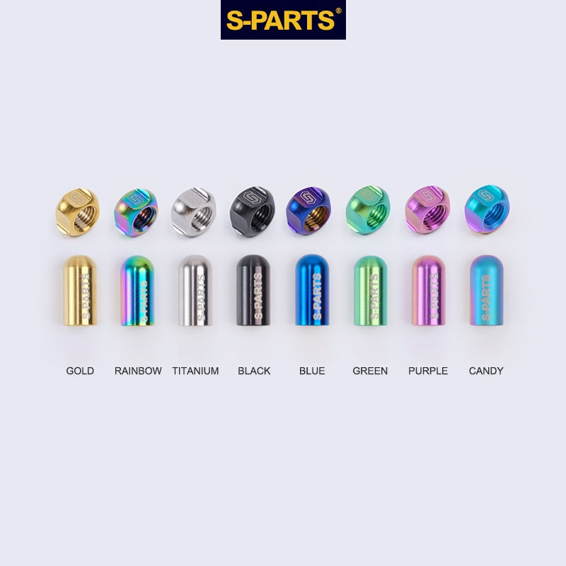 S-PARTS 티타늄 합금 프레스타 밸브 캡 | 로드 자전거용, Seka Specialized SL8 및 Trek 휠셋 호환