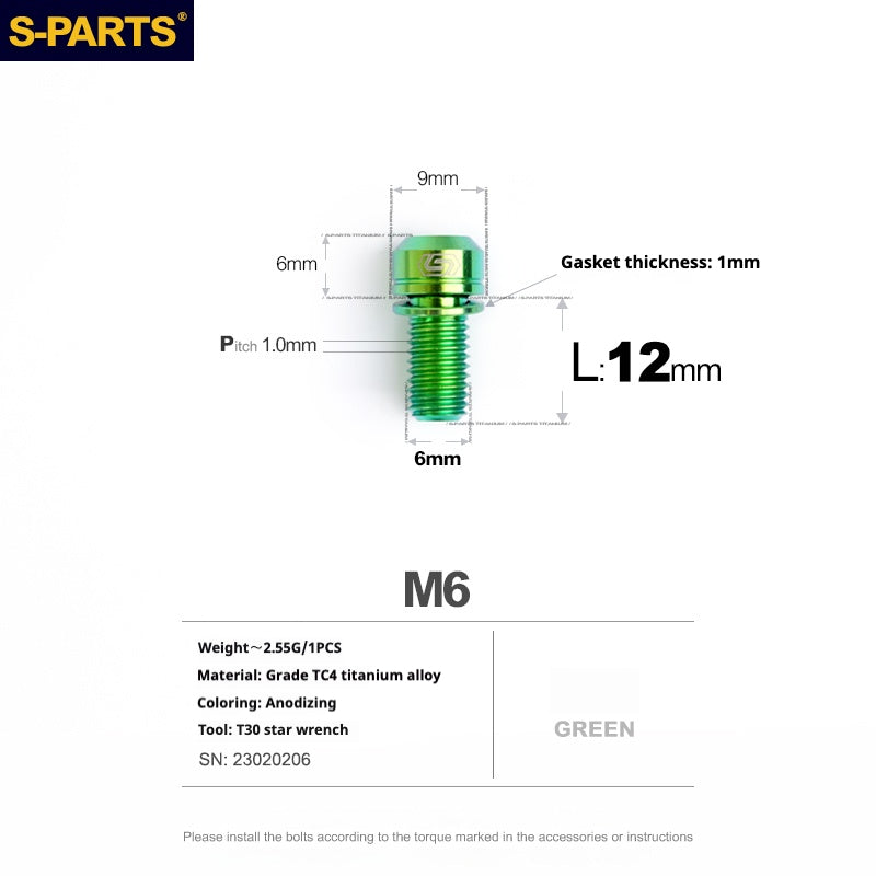 Viss en titane SPARTS A2 Series M6 L10-55mm