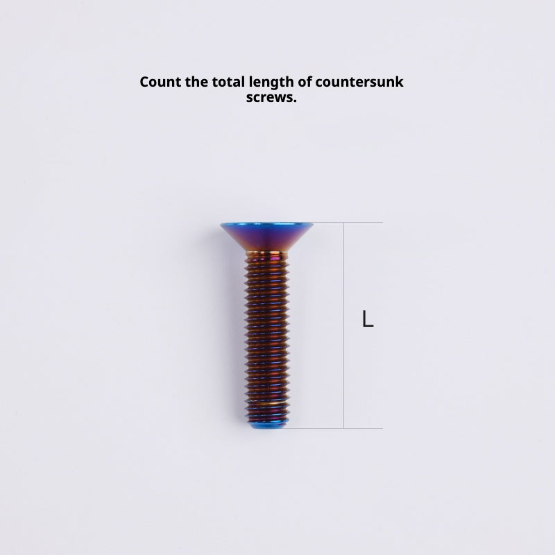 Tornillos de titanio de cabeza avellanada serie M4 L08-45 mm de SPARTS