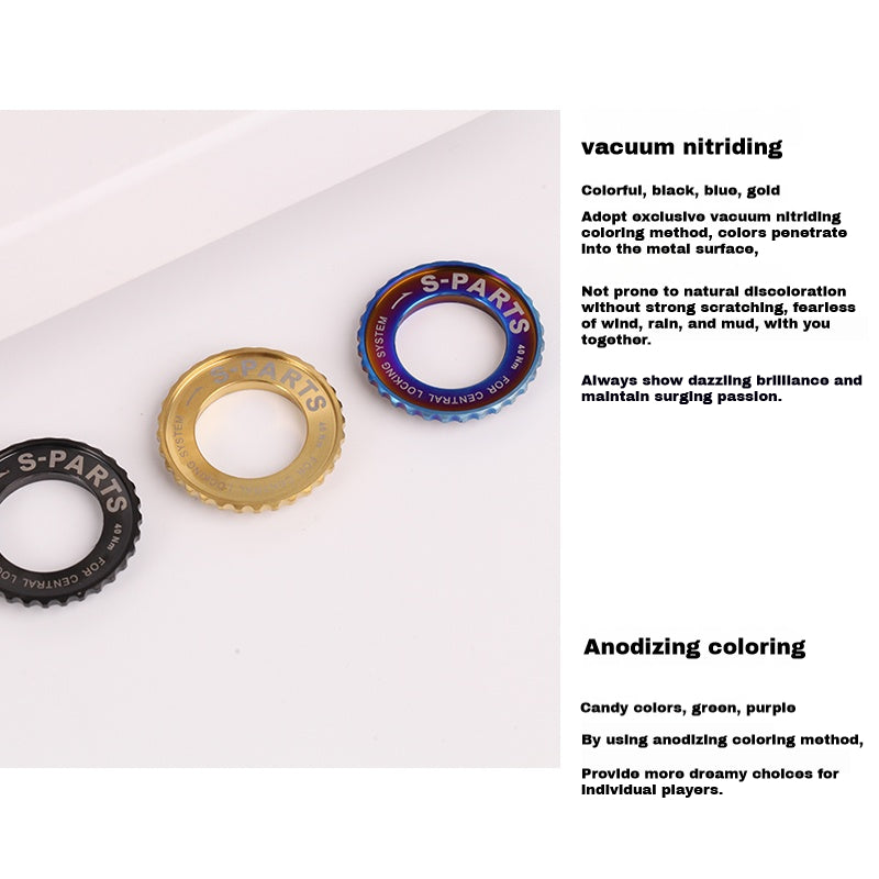 Anello di bloccaggio del rotore del disco Center Lock in lega di titanio S-PARTS