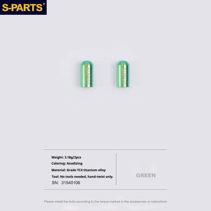 S-PARTS 티타늄 합금 프레스타 밸브 캡 | 로드 자전거용, Seka Specialized SL8 및 Trek 휠셋 호환