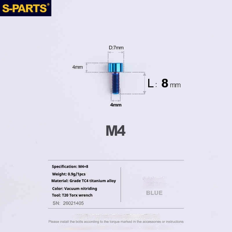 SPARTS 원통머리 시리즈 M4 L06-50mm 티타늄 나사