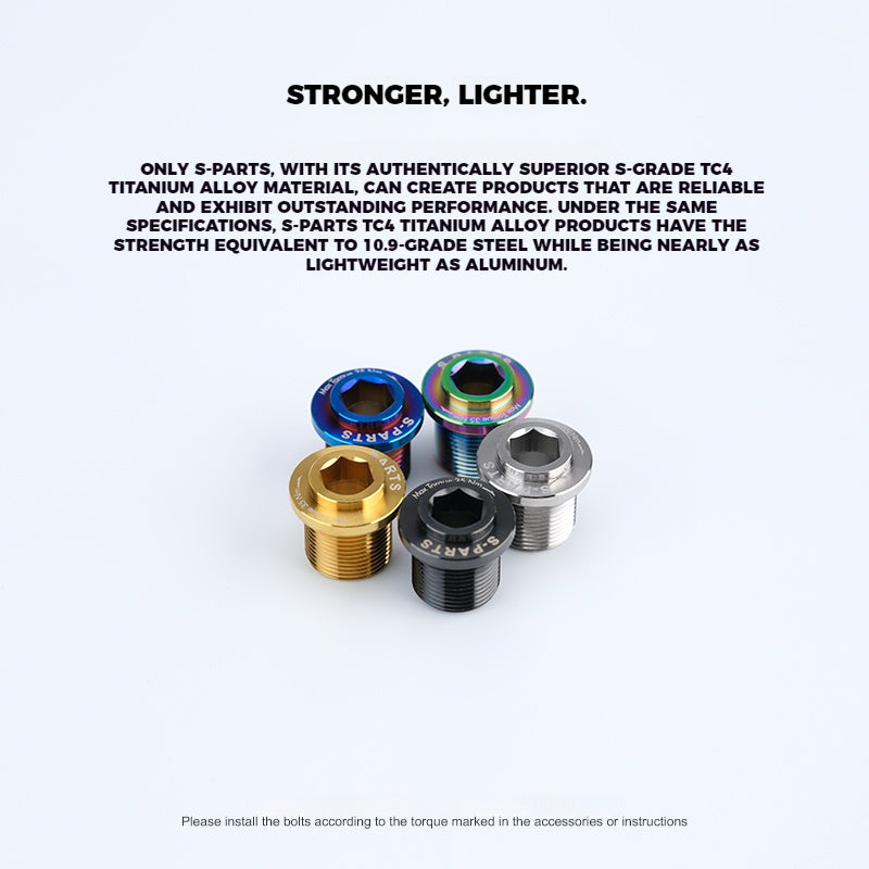 Tornillos de manivela estriados de titanio S-PARTS para la serie SHIMANO