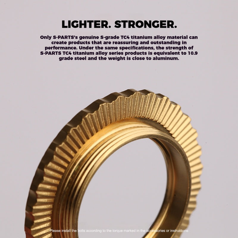Anello di bloccaggio del rotore del disco Center Lock in lega di titanio S-PARTS