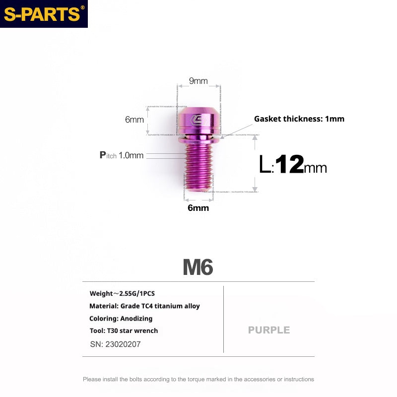 Viss en titane SPARTS A2 Series M6 L10-55mm