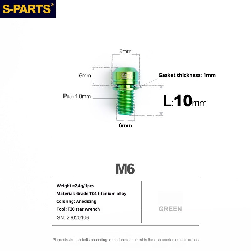 Viss en titane SPARTS A2 Series M6 L10-55mm