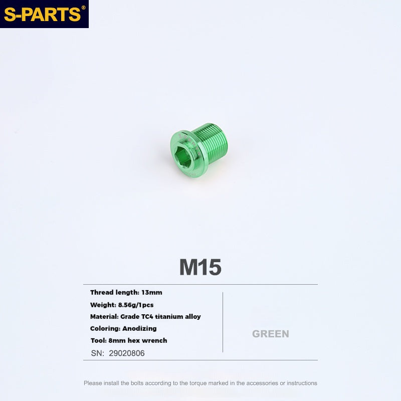 Tornillos de manivela estriados de titanio S-PARTS para la serie SHIMANO