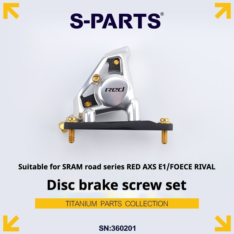 Juego de tornillos de aleación de titanio para freno de disco de bicicleta de carretera S-PARTS para SRAM RED Force Rival AXS de 12 velocidades