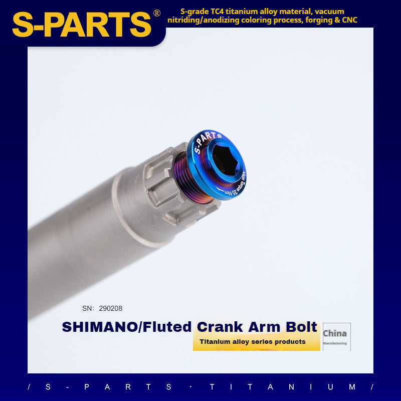 Tornillos de manivela estriados de titanio S-PARTS para la serie SHIMANO