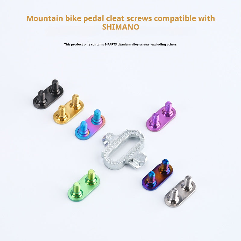 S-PARTS 티타늄 합금 산악자전거 클릿 나사 - SHIMANO 호환
