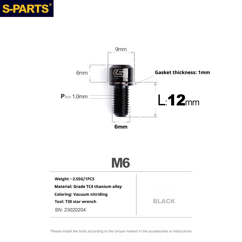 Viss en titane SPARTS A2 Series M6 L10-55mm