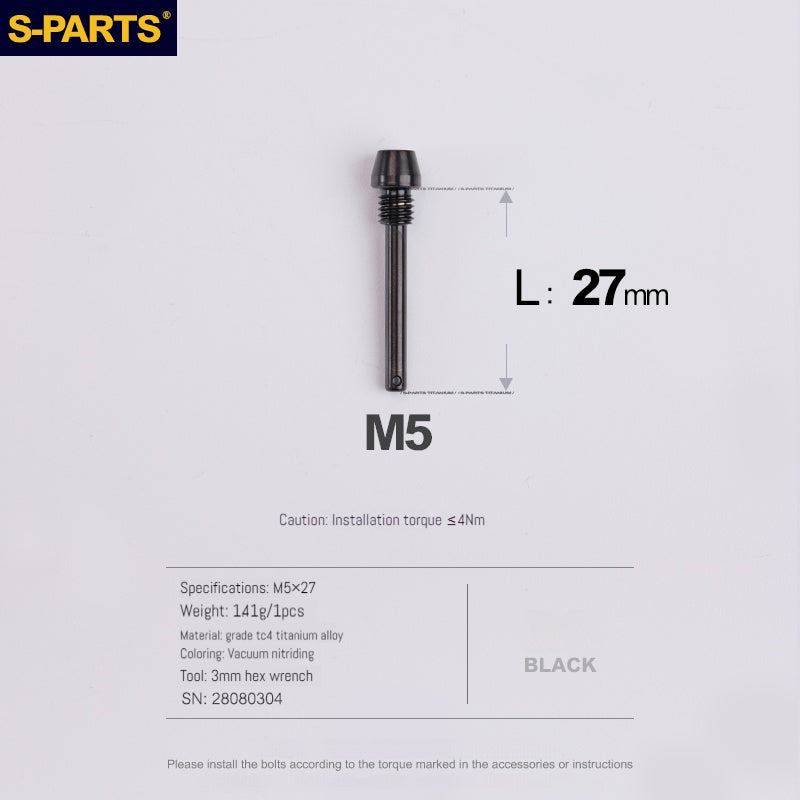 S-PARTS Tige de retenue de goupille de plaquette de frein en titane pour frein à disque Shimano Sram Magura HOPE