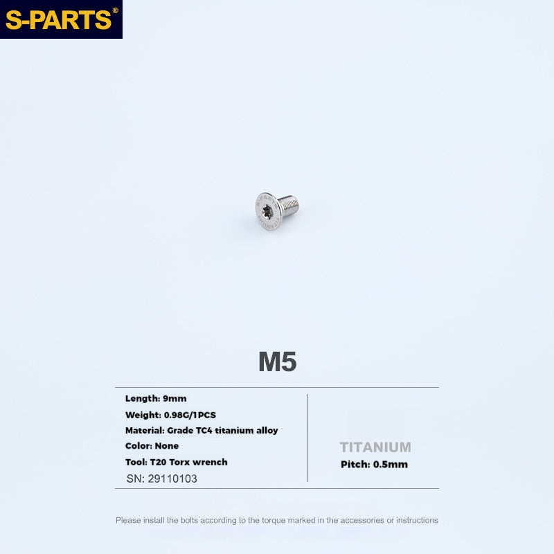 Vis d'intégration pour shifter SRAM en alliage de titane S-PARTS