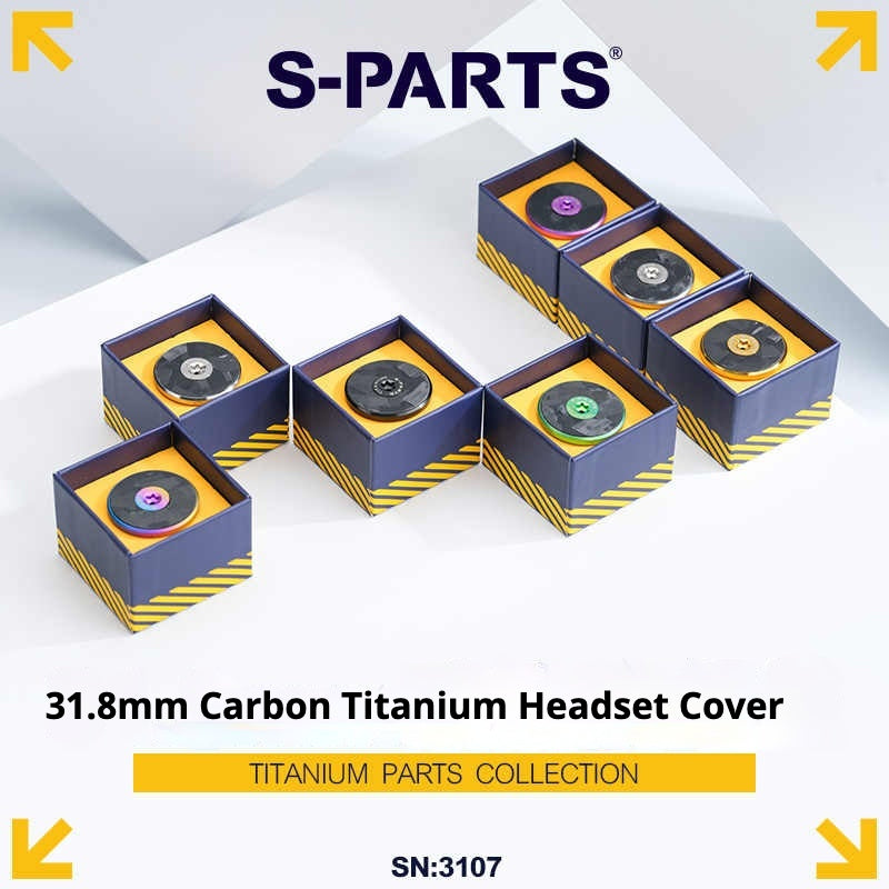 S-PARTS Титановый колпачок из углеродного волокна для чашки 28.6 Регулярный для рулевой колонки горного/шоссейного велосипеда