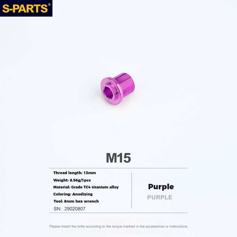 Tornillos de manivela estriados de titanio S-PARTS para la serie SHIMANO