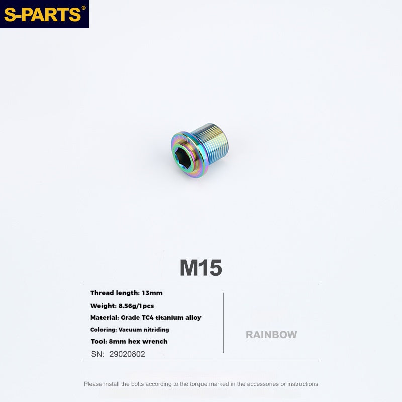 Tornillos de manivela estriados de titanio S-PARTS para la serie SHIMANO
