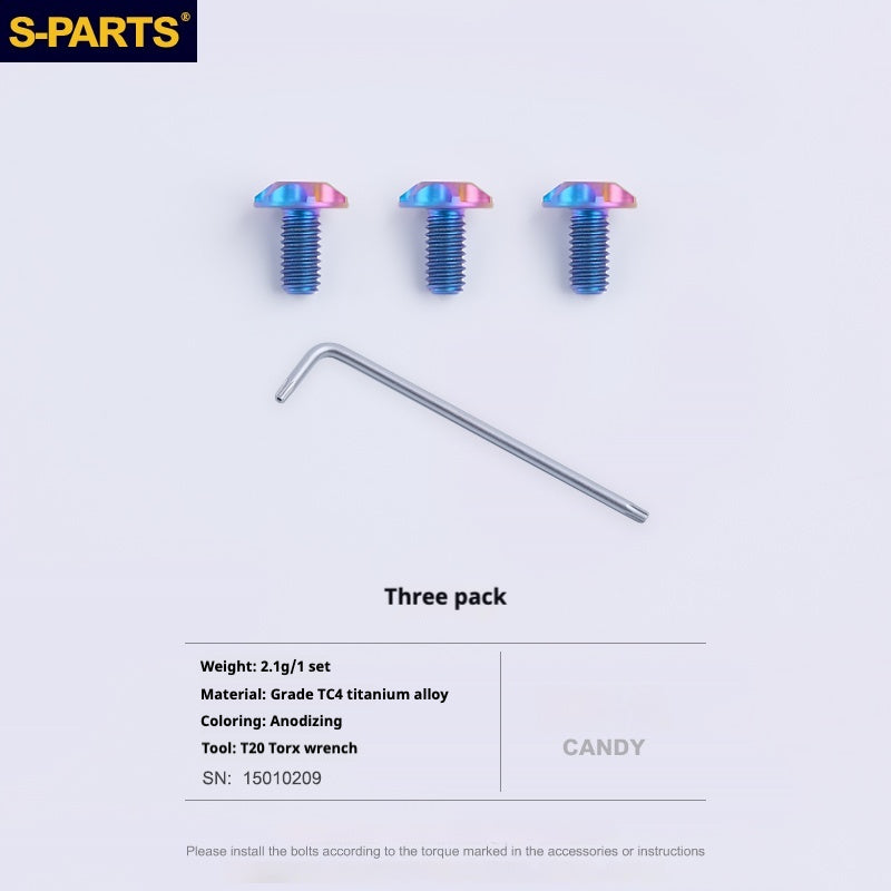 SPARTS 오토바이 헬멧 테일게이트 고정용 티타늄 나사 세트 PISTA GPRR 미끄럼 방지