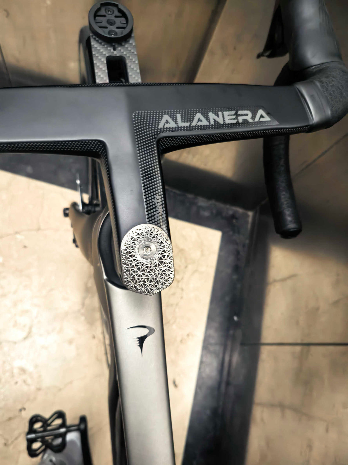 Tapa de vástago de titanio impresa en 3D, adecuada para manillares de bicicleta de carretera integrados DEDA Alanera, 1 pieza