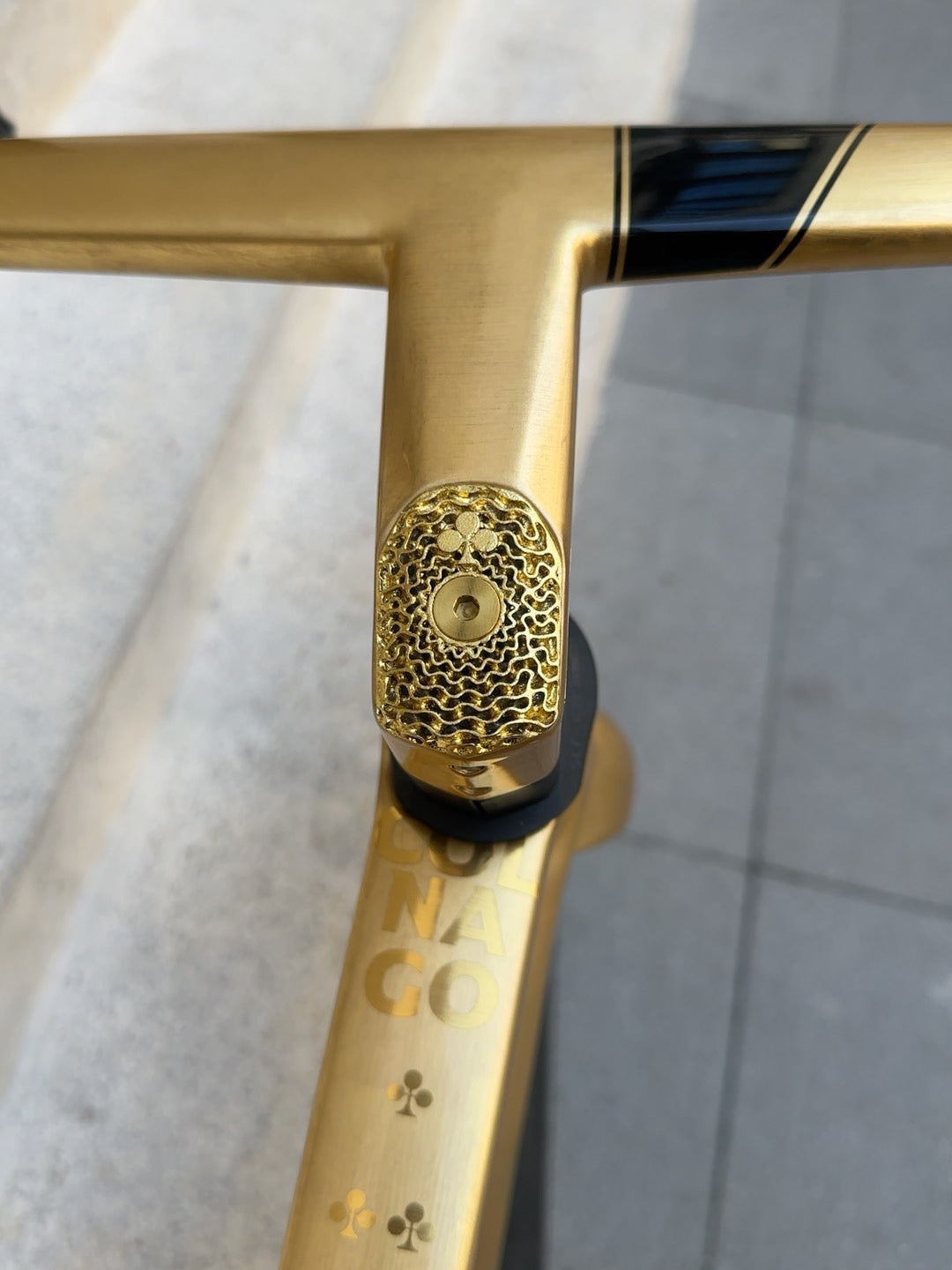Tapa de vástago de titanio impresa en 3D, adecuada para manillares de bicicleta de carretera integrados Colnago CC01, 1 pieza
