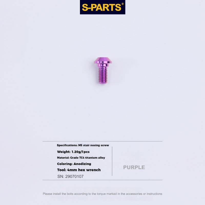 S-PARTS Tornillo de compresión para palanca de cambios de aleación de titanio, bloqueo de freno, desviador delantero y trasero para bicicleta de montaña y carretera