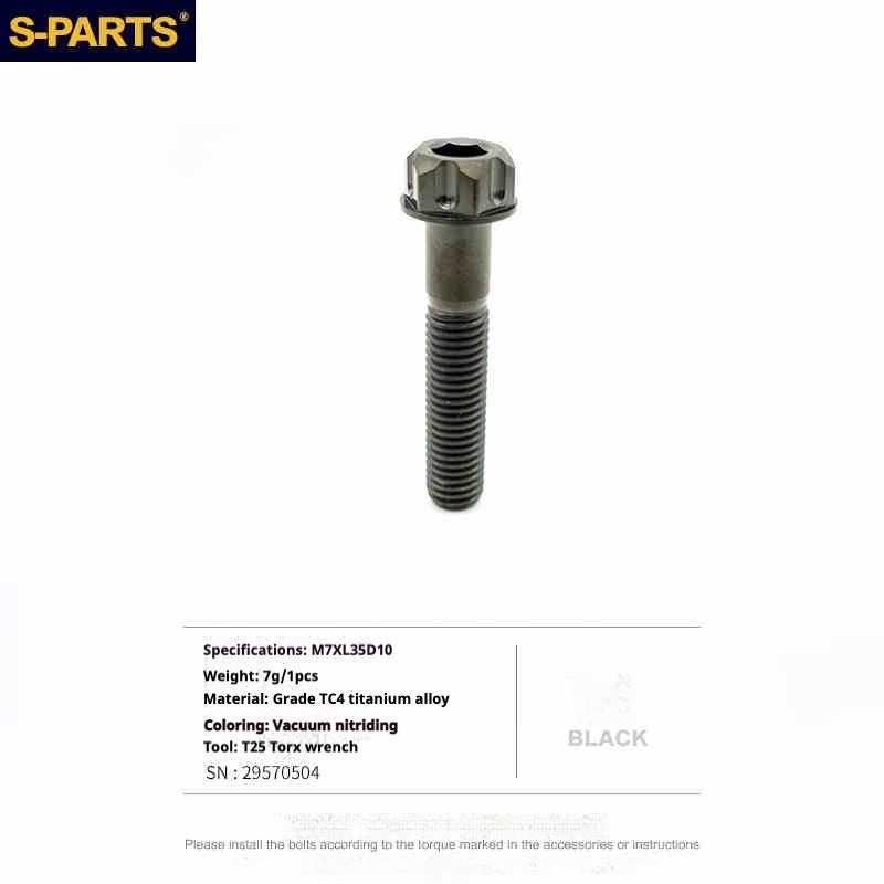 Vis en titane S-PARTS, outils internes et externes, boulons de verrouillage de selle adaptés aux selles Giant TCR/Giant Propel.
