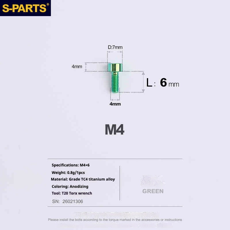 SPARTS 원통머리 시리즈 M4 L06-50mm 티타늄 나사