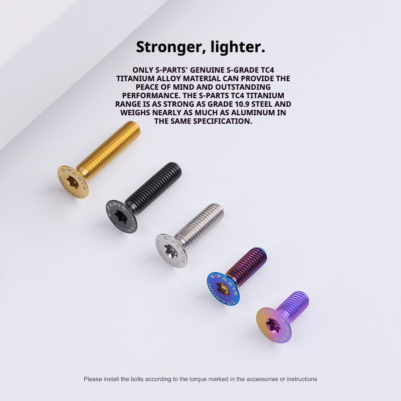 Tornillos de titanio de cabeza avellanada serie M4 L08-45 mm de SPARTS