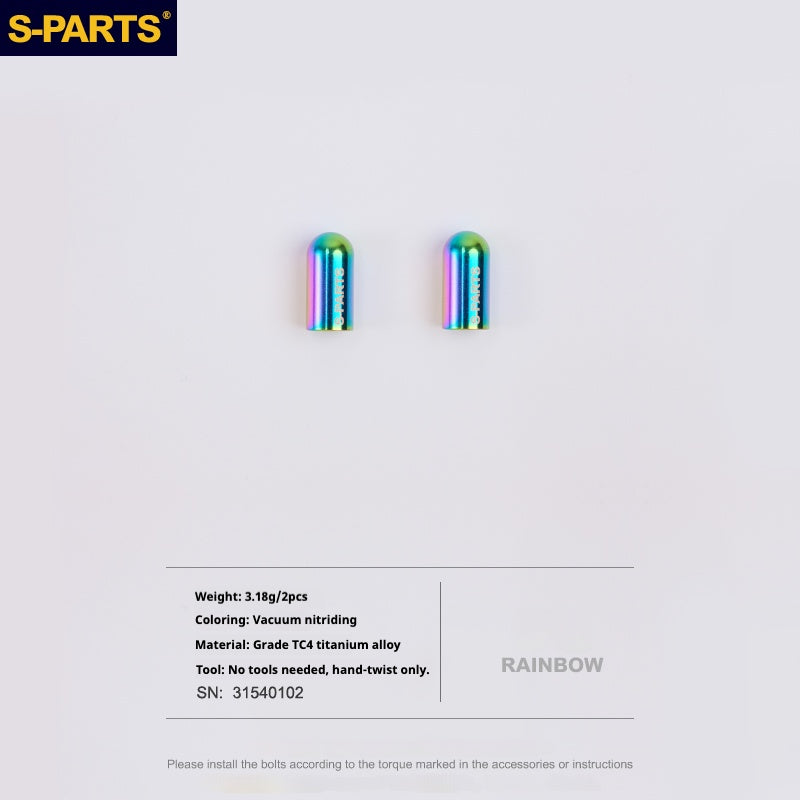 S-PARTS 티타늄 합금 프레스타 밸브 캡 | 로드 자전거용, Seka Specialized SL8 및 Trek 휠셋 호환