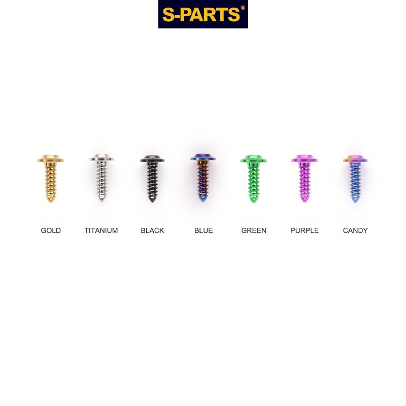 Vis auto-taraudeuses SPART A3 à tête parapluie, série fil, M4 L12-20mm D10 en titane pour moto et auto