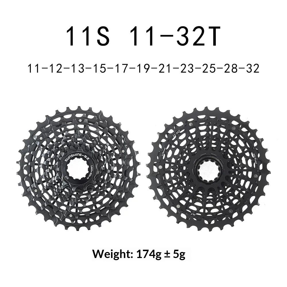 SUNSHINE-SZ Ultralight Steel Road Bike Cassette | 11/12 Speed CNC HG 11-30T / 32T / 34T / 36T