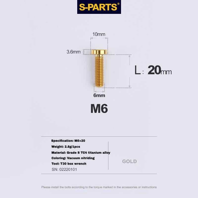 S-PARTS Титановый болт клипсы подседельного штыря для SL8 / SL7 / SL6 / Venge – Легкое и прочное улучшение