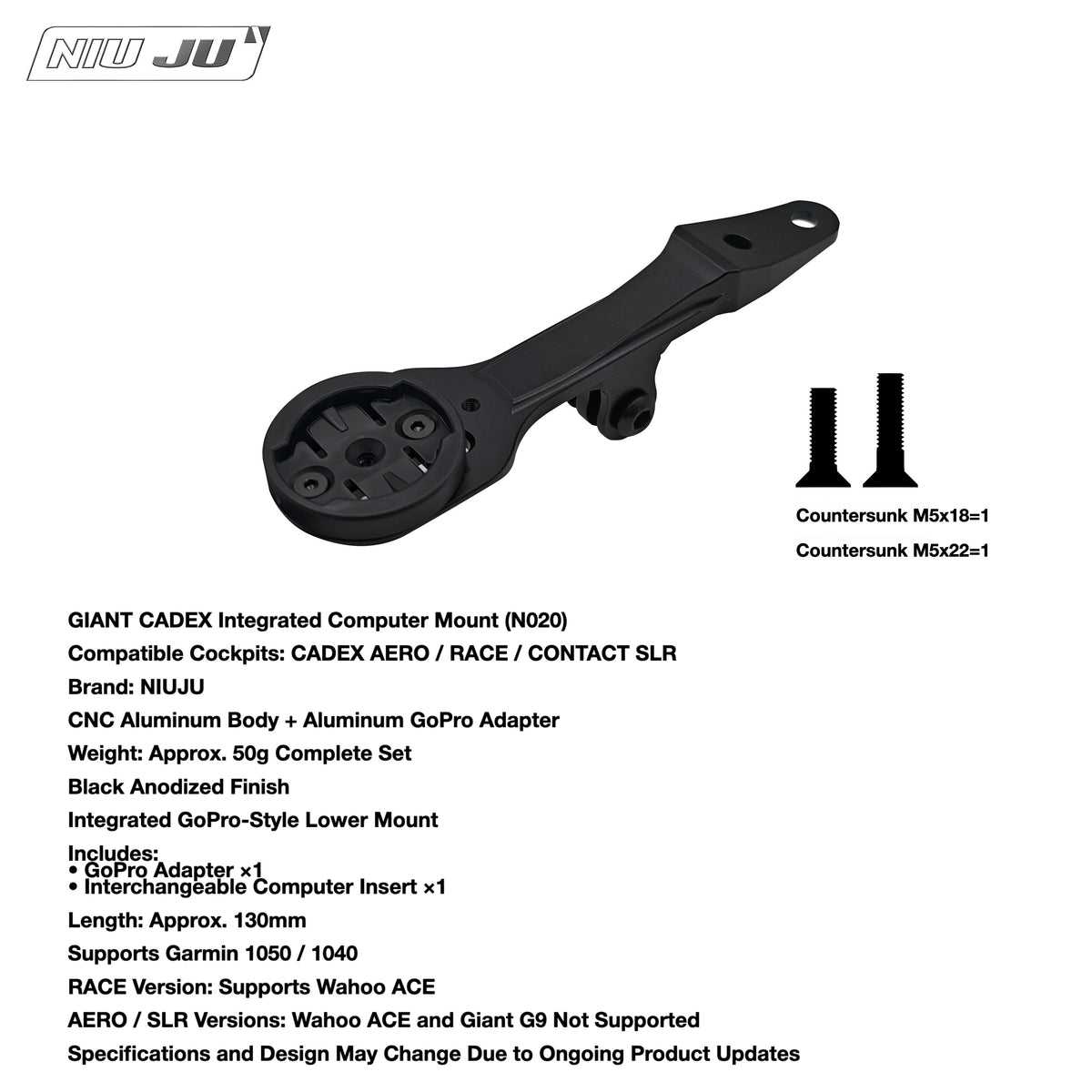 GIANT SLR Aero Computer Mount for CADEX Aero Race Cockpit