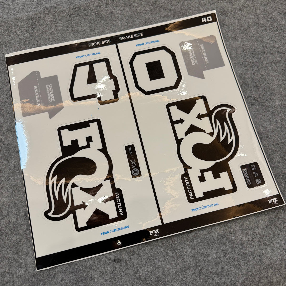 2027 FOX 40 FACTORY GRIP X2 Fork Decal Kit | Custom Waterproof DH & Enduro MTB Stickers