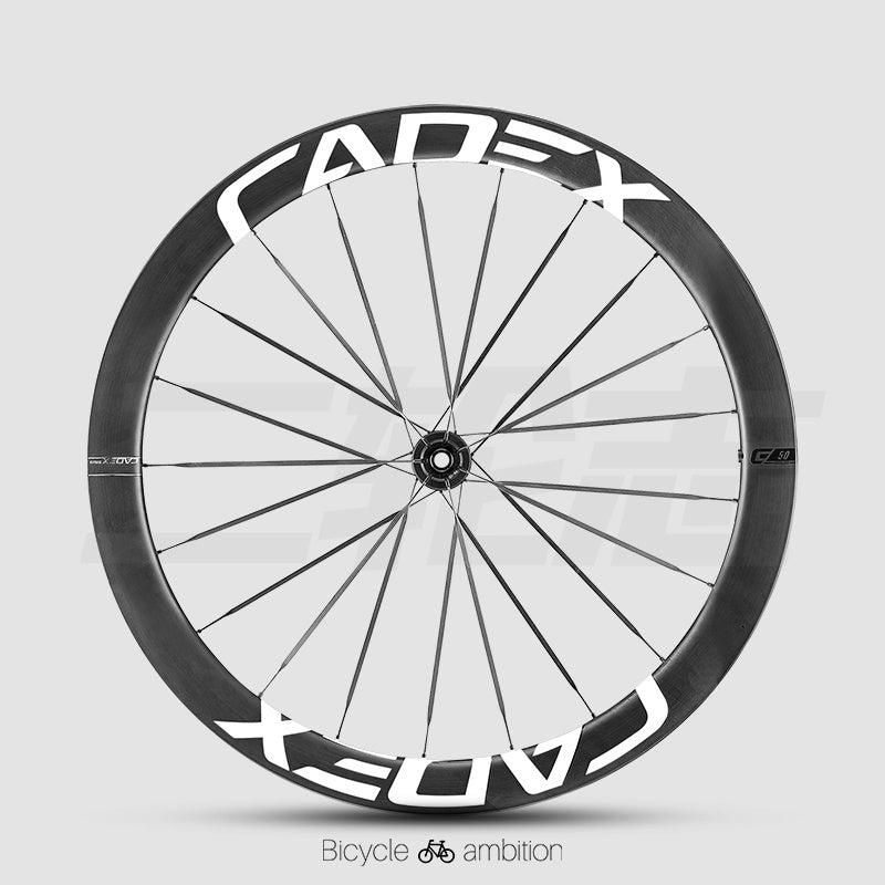 Autocollants décalcomanies pour jante de roue CADEX 50 Ultra | Vinyle de changement de couleur pour roue de vélo de route en carbone, étanche, résistant aux UV, options multicolores