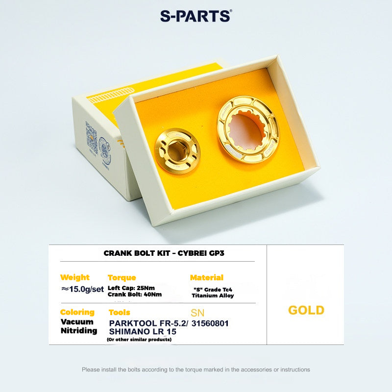 S-PARTS Titanium Crank Bolt Kit for CYBREI GP3 Lightweight Upgrade