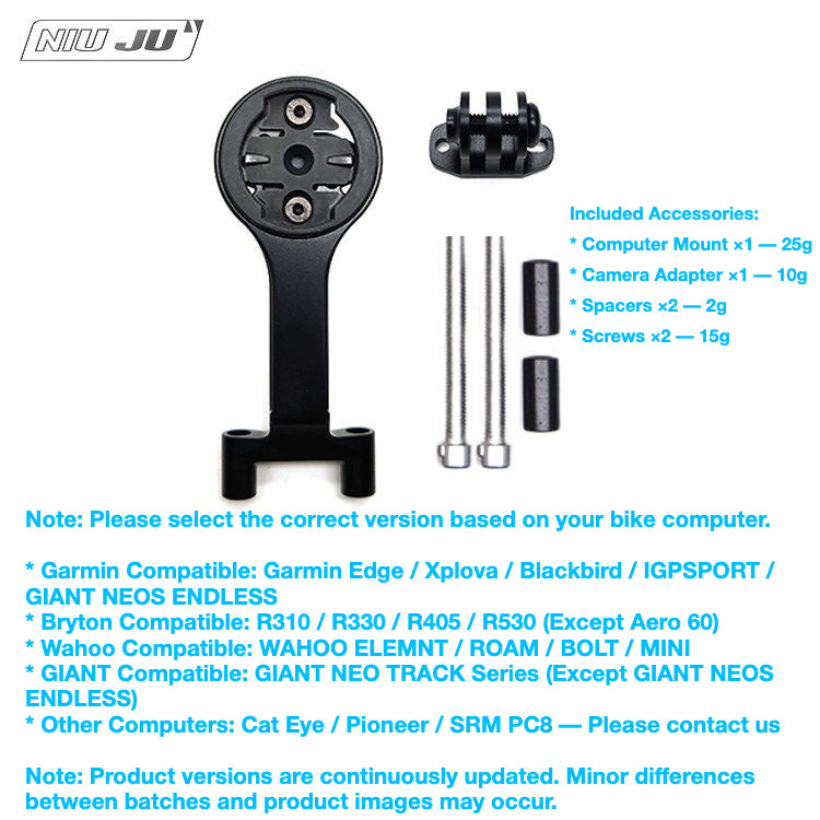Torque Aluminum Computer Mount Extension for GIANT PROPEL PP SLR AERO Cockpit