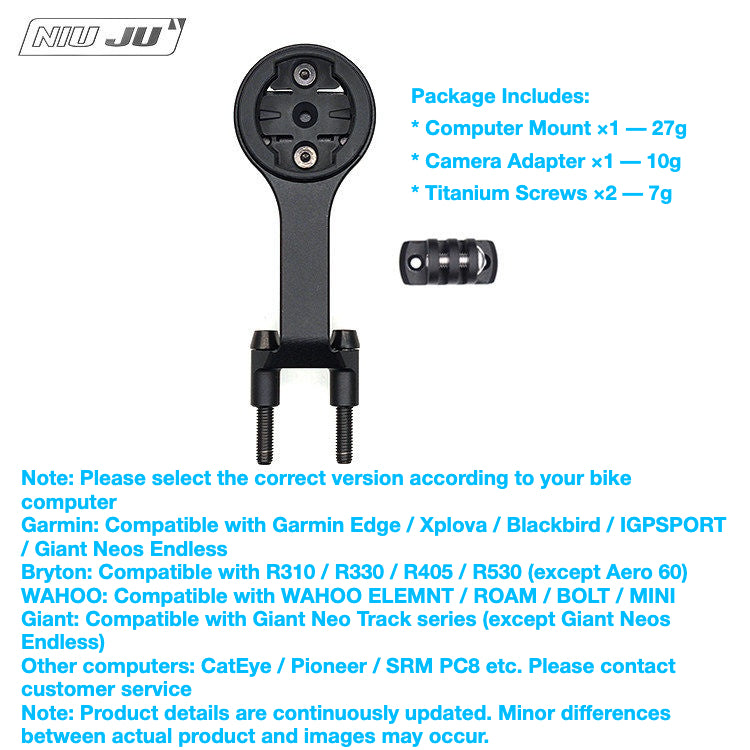 LOOK LS1 ALLOY Stem Computer Mount with CNC Camera Adapter