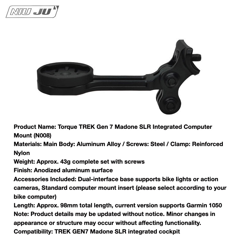 TREK Madone Gen 7 SLR BLENDR Computer Mount Extension