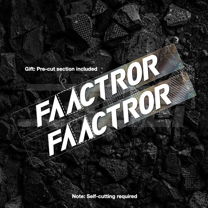 FACTOR O2 VAM Downtube Logo Sticker | Road Bike Frame Custom Color Decal Kit