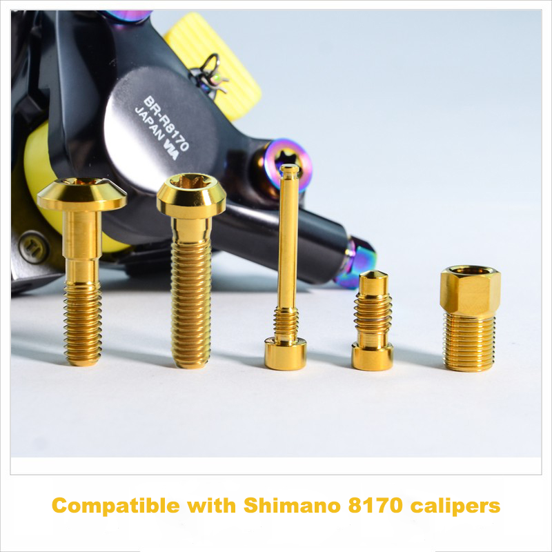 Shimano Ultegra Di2 8170 титановые болты для суппорта – легкие и прочные, 5 шт.