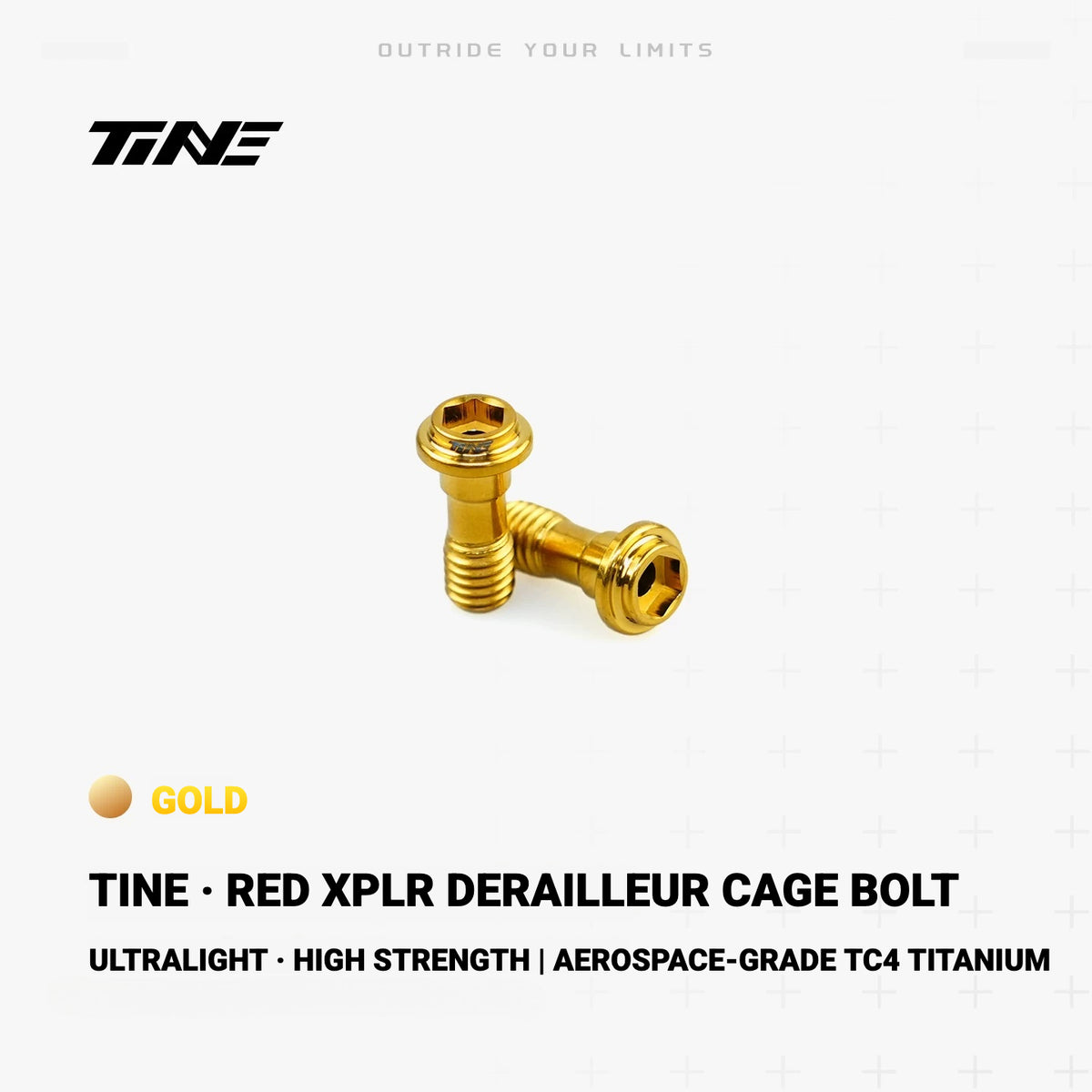 TiNE TC4 Titanium Derailleur Cage Bolt for SRAM RED XPLR | Lightweight CNC Upgrade