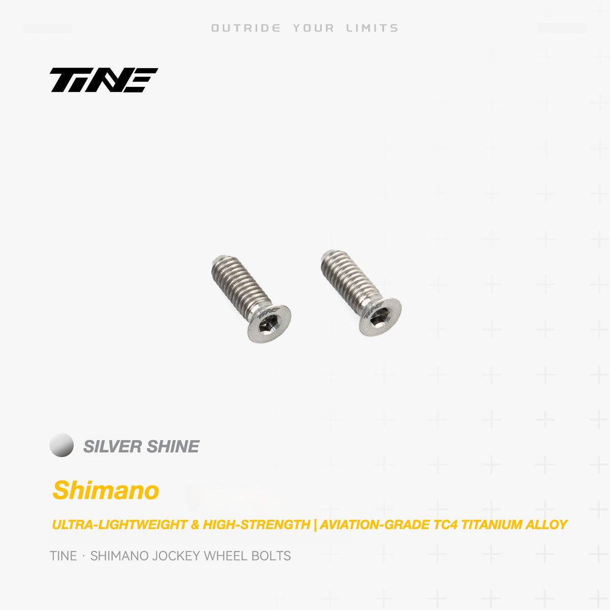 Boulons de galet de dérailleur Shimano en titane TiNE | Boulons de poulie ultra-légers pour vélo de route