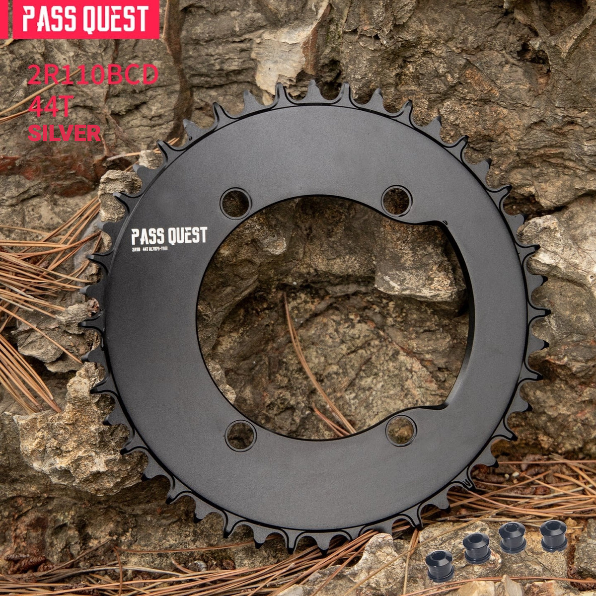 PASS QUEST 2R110 110BCD 4-Arm Narrow-Wide Road Chainring | Shimano Dura-Ace Ultegra 105 44T–60T